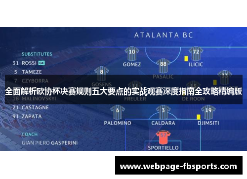 全面解析欧协杯决赛规则五大要点的实战观赛深度指南全攻略精编版
